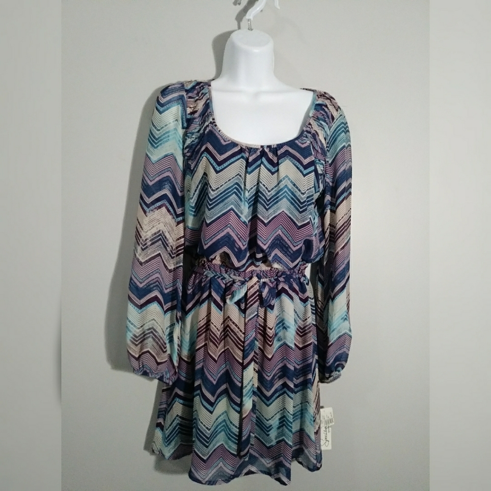 Speechless Chevron striped dress sz S NWT